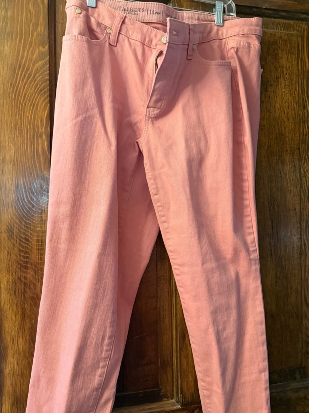 Talbots Coral Pink Ankle-Length Cotton Pants